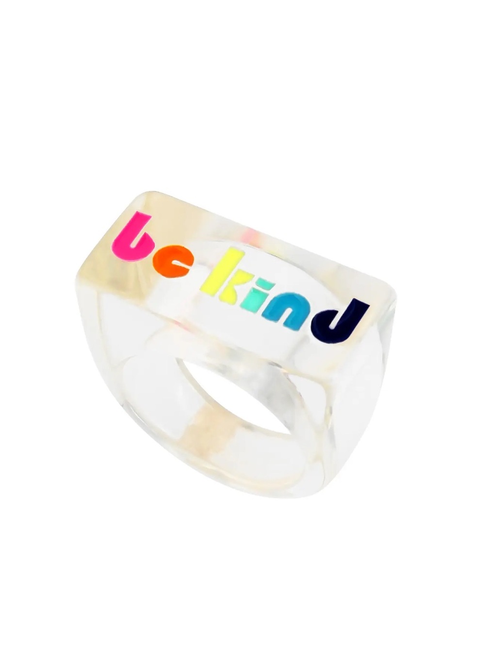 Kurt Geiger London | Be Kind Clear Statement Ring Multicolor + Box